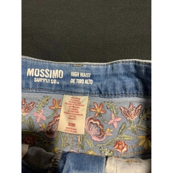 Mossimo high waisted 3D embroidered deni - Picture 2 of 3